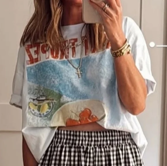 Wild Fable Target Graphic Tee Shirt Short Sleeve Oversized Sky Blue XL - Picture 2 of 8